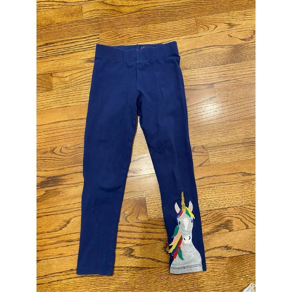 Mini Boden Blue Unicorn Leggings
